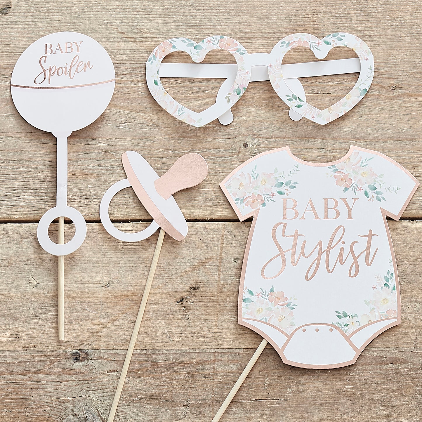 Photobooth Props Baby Shower 10 τεμ.