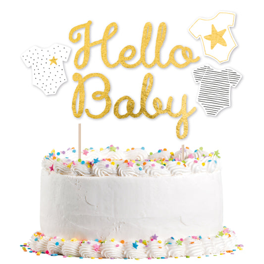 Πινακίδα Τούρτας Hello Baby